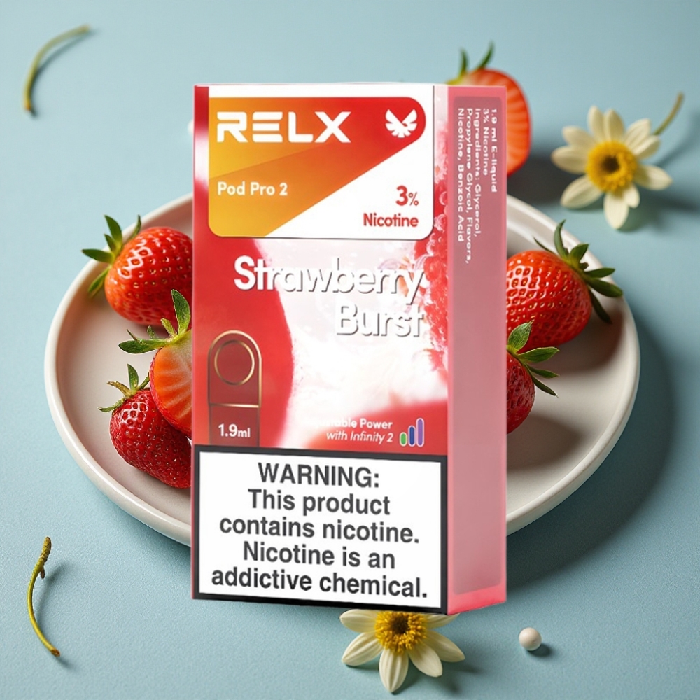 RELX Pod Pro 2 600 puffs 3% nicotina 1.9ml Explosión de Fresa vape al por mayor España