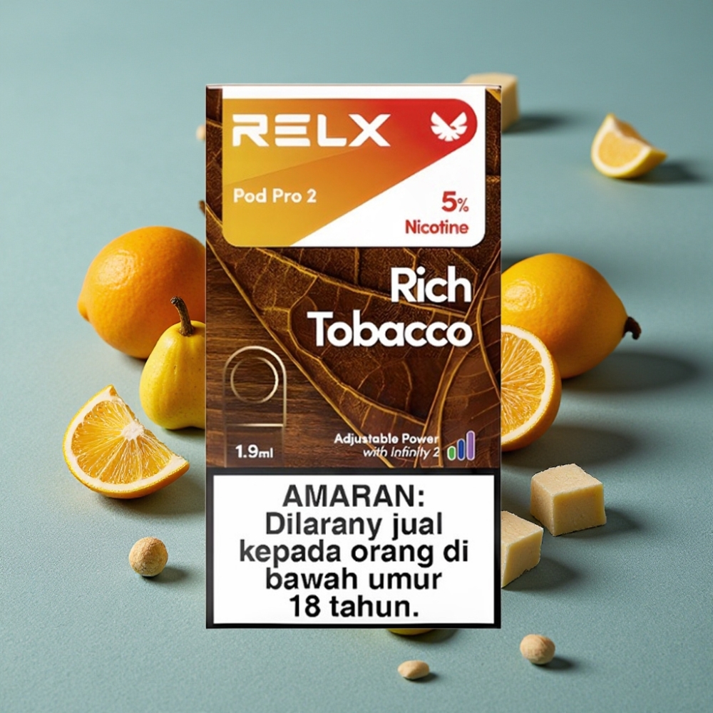 RELX Pod Pro 2 600 puffs 5% nicotina 1.9ml Tabaco Rico vape al por mayor España
