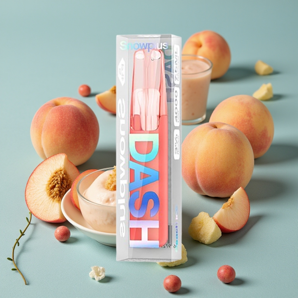 Snowplus Dash 4000 Puffs Dispositivo Desechable Cerámico Durazno Hielo 7.5 ml 5%