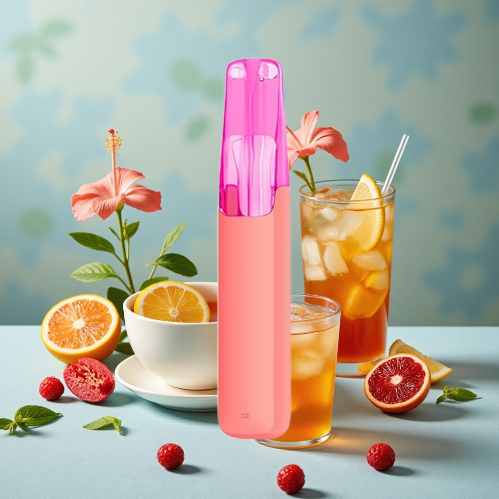 Snowplus Dash 4000 Puffs Dispositivo Desechable con Té Helado de Hibisco, Atomizador Cerámico, 7.5 ml, 530 mAh