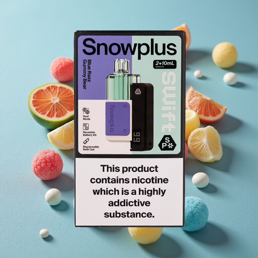 Snowplus Swift 5000 Puffs Kit Prefilled Dual Mesh 1000 mAh 2+10 ml 2% Osito Gominola Arándano Azul