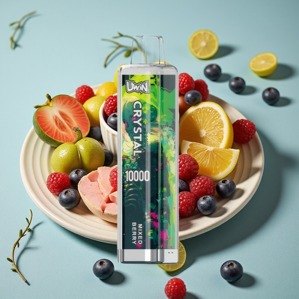 UWIN Crystal 10000 Puffs Desechable con Luz RGB y Sabor a Frutas del Bosque