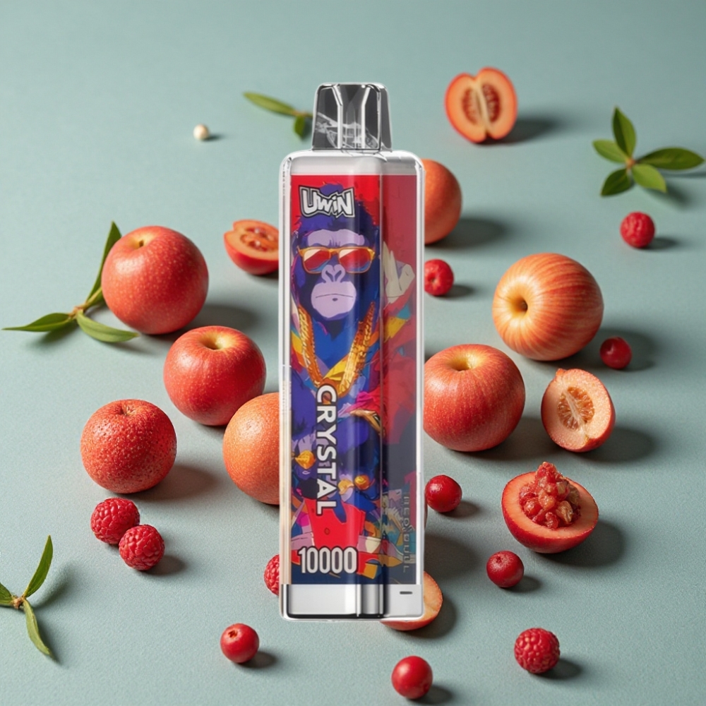 UWIN Crystal 10000 Puffs Disposable Vape Toro Rojo con luces RGB, 18ml, carga rápida Type-C