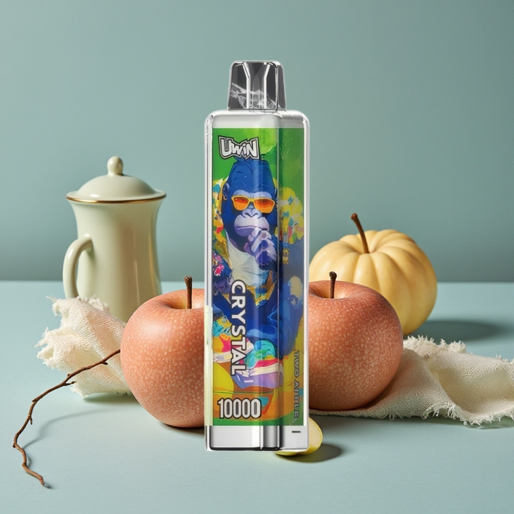 UWIN Crystal 10000 Puffs Dos Manzanas Recargable RGB 18ml 0.8 Ohm vape al por mayor España