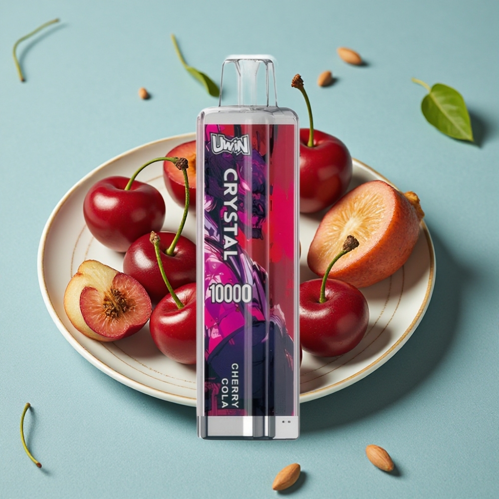 UWIN Crystal 10000 Puffs Recargable Tipo-C 18ml Sabor Cereza-Cola Luces RGB
