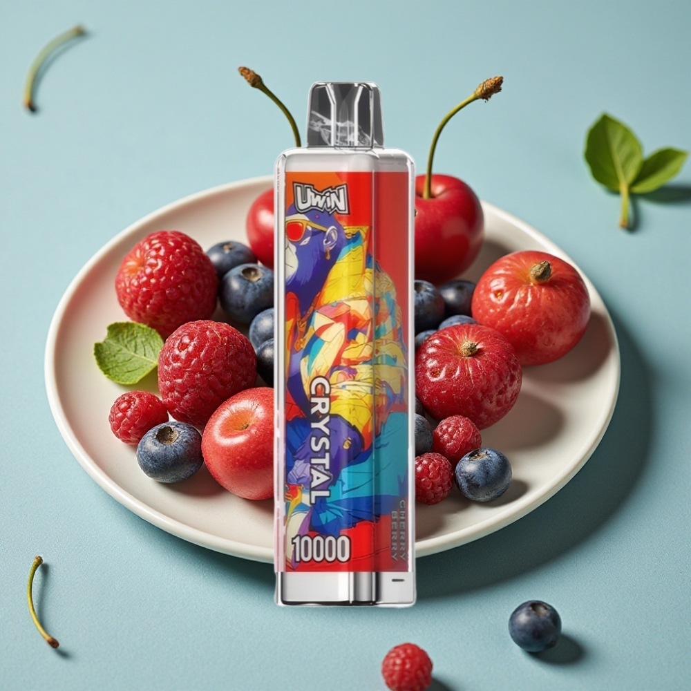 UWIN Crystal 10.000 Puffs 18ml Recargable RGB Cereza y Baya vape al por mayor España
