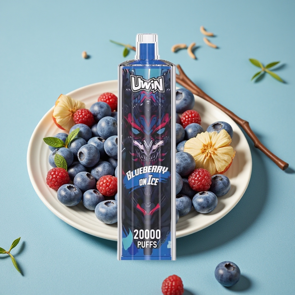 Uwin Shisha Hookah Crystal 20000 Puffs 22ml 650mAh Tipo-C Arándano con Hielo