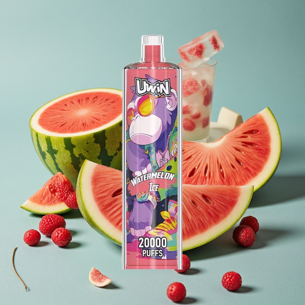 Uwin Shisha Hookah Crystal 20000 Puffs Sandía Hielo 22ml Recargable Tipo-C Mesh