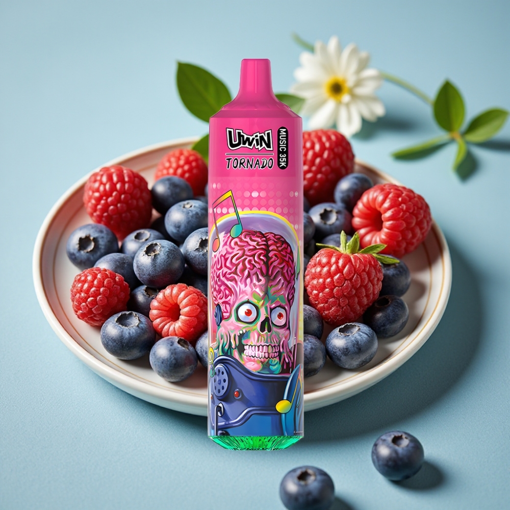 Uwin Tornado 35K Música Desechable 600mAh Tipo-C Arándano Frambuesa
