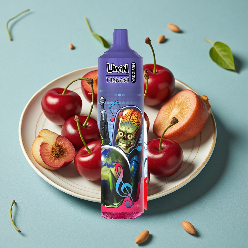Uwin Tornado 35K Music 35.000 puffs 600mAh batería recargable sabor Cereza Cola