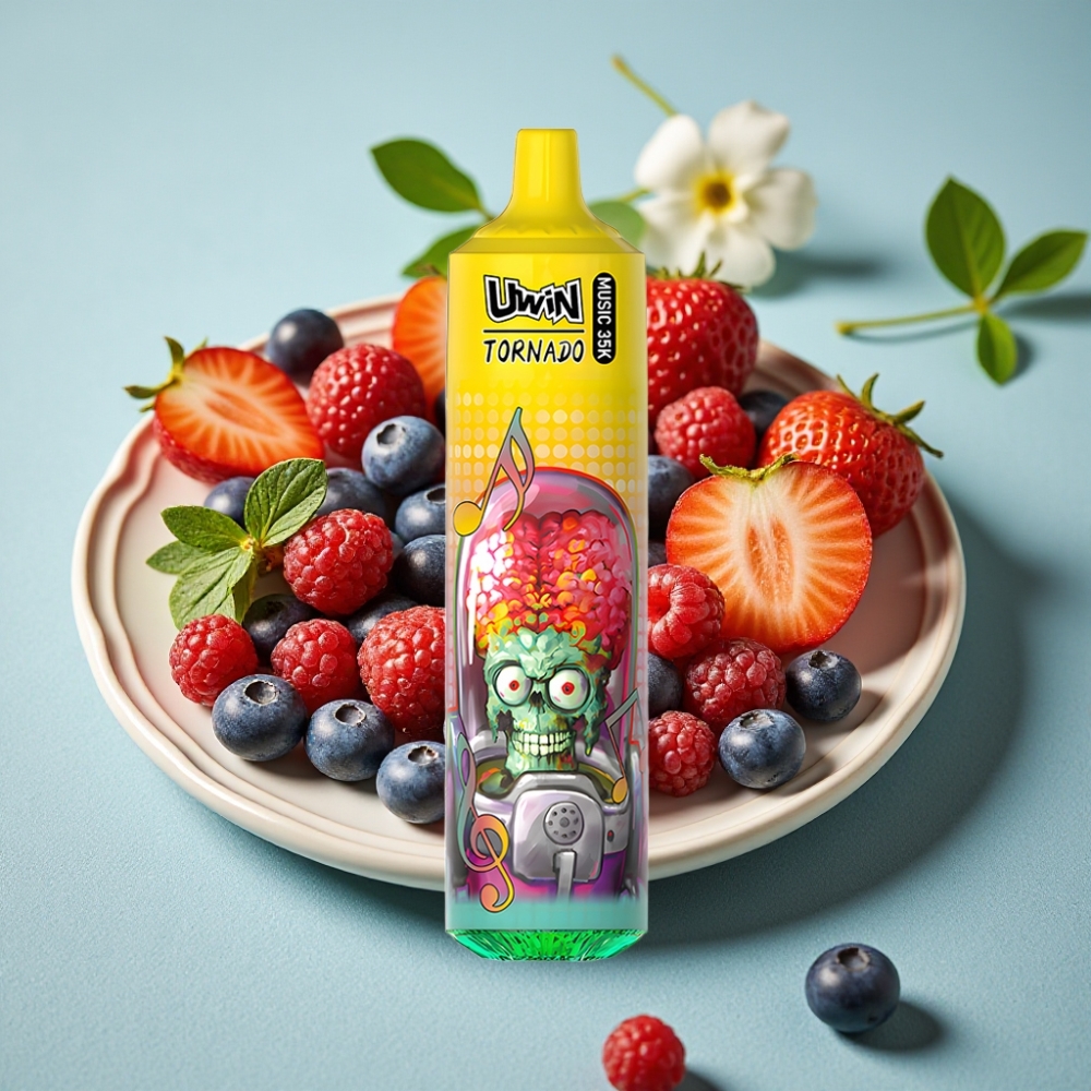 Uwin Tornado 35K Recargable 600mAh Tipo-C Malla 1.0 Ohm Mezcla de Bayas
