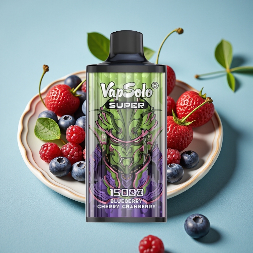 Vapsolo Super 15000 Puffs 40ml Arándano Cereza Blueberry Tipo-C 850mah
