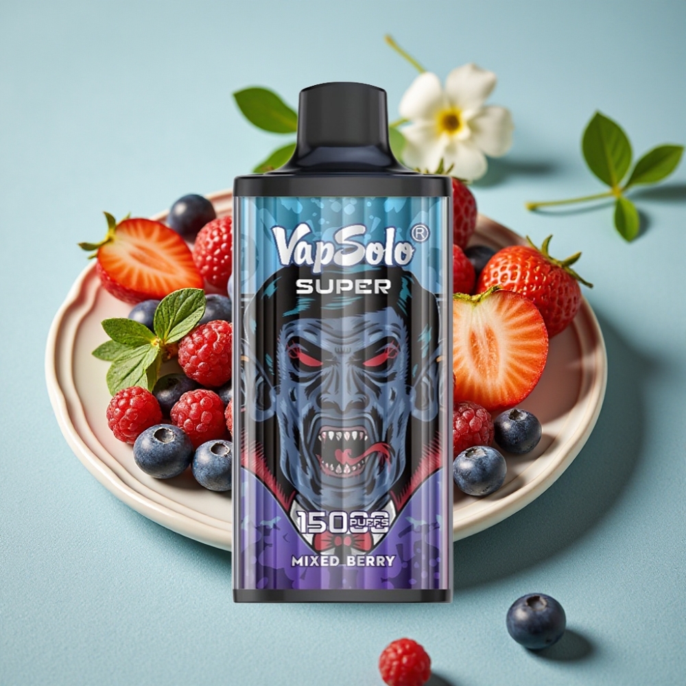 Vapsolo Super 15000 Puffs 40ml Bayas Mixtas 850mAh Tipo-C vape al por mayor España
