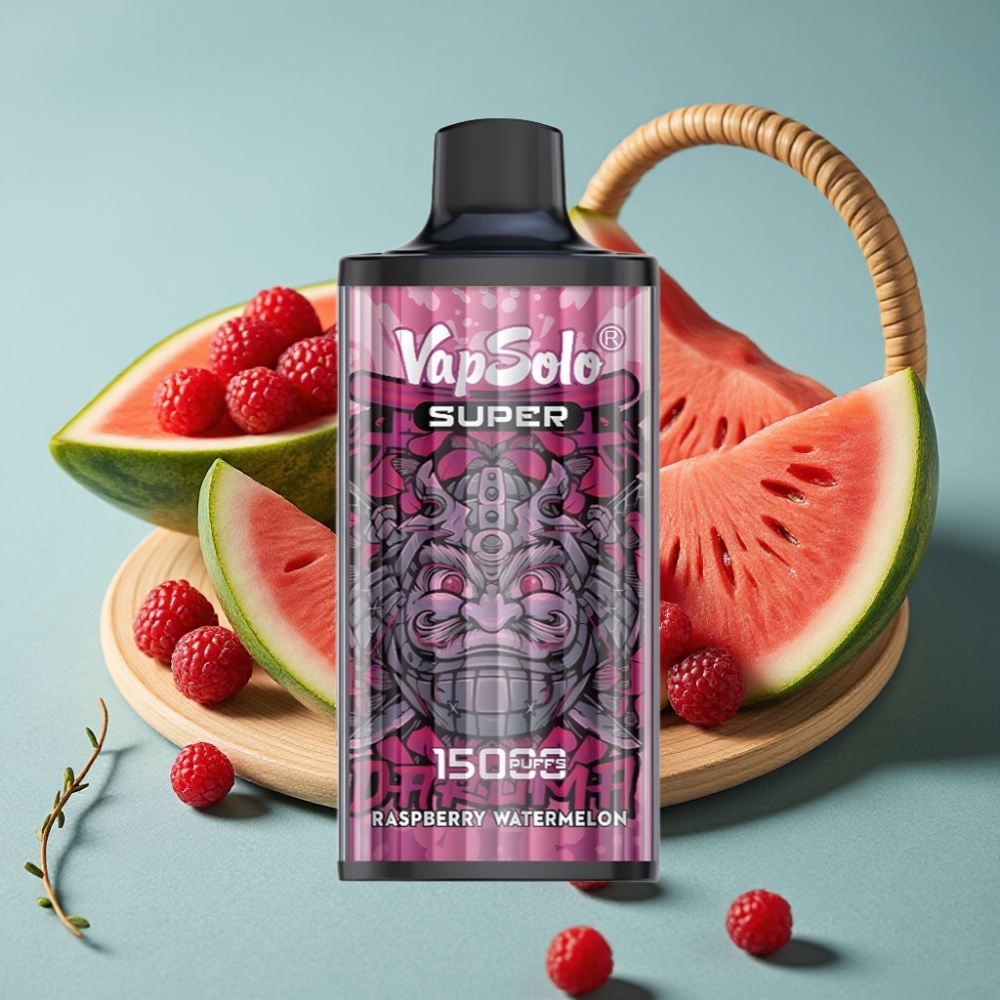 Vapsolo Super 15000 Puffs 40ml Frambuesa Sandía 850mah Type-C vape al por mayor España