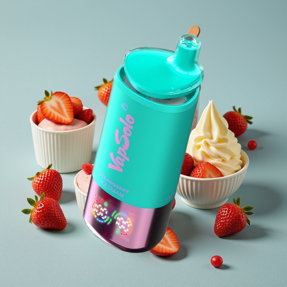 VapSolo Triple 30000 Puffs 40ml Fresa Helado Tipo-C vape al por mayor España