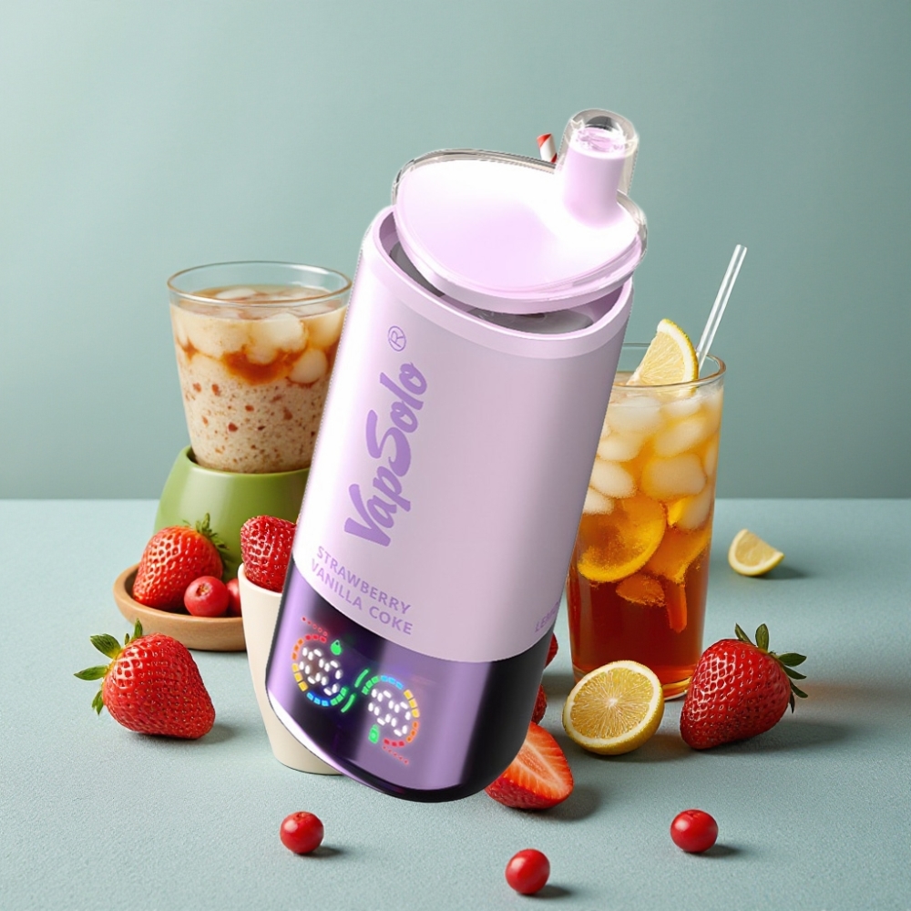 VapSolo Triple 30000 Puffs Fresa Vainilla Coca-Cola 40ml 3 Tanques Tipo-C