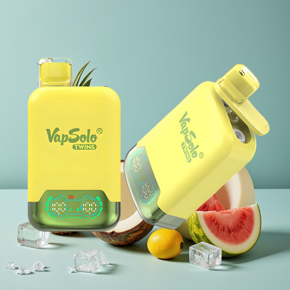 Vapsolo Twins 20000 Puffs 40ml 20mg/50mg Piña Coco & Sandía Ice Tipo-C Doble Tanque
