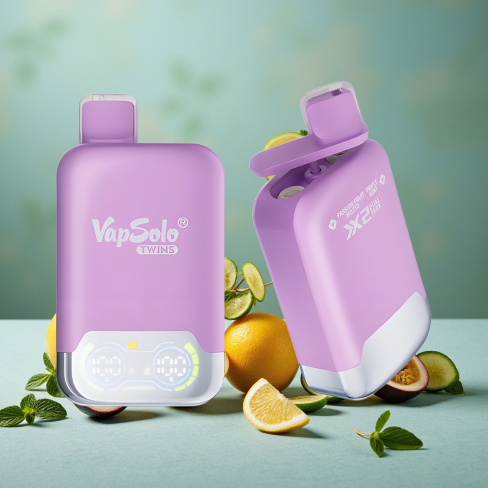 Vapsolo Twins 20000 Puffs 40ml Doble Sabor Maracuyá Mojito & Triple Menta Tipo-C