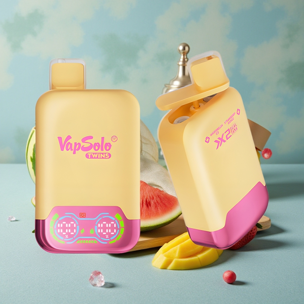 Vapsolo Twins 20000 Puffs 40ml Doble Sabor Sandía Helada & Fresa Mango Tipo-C