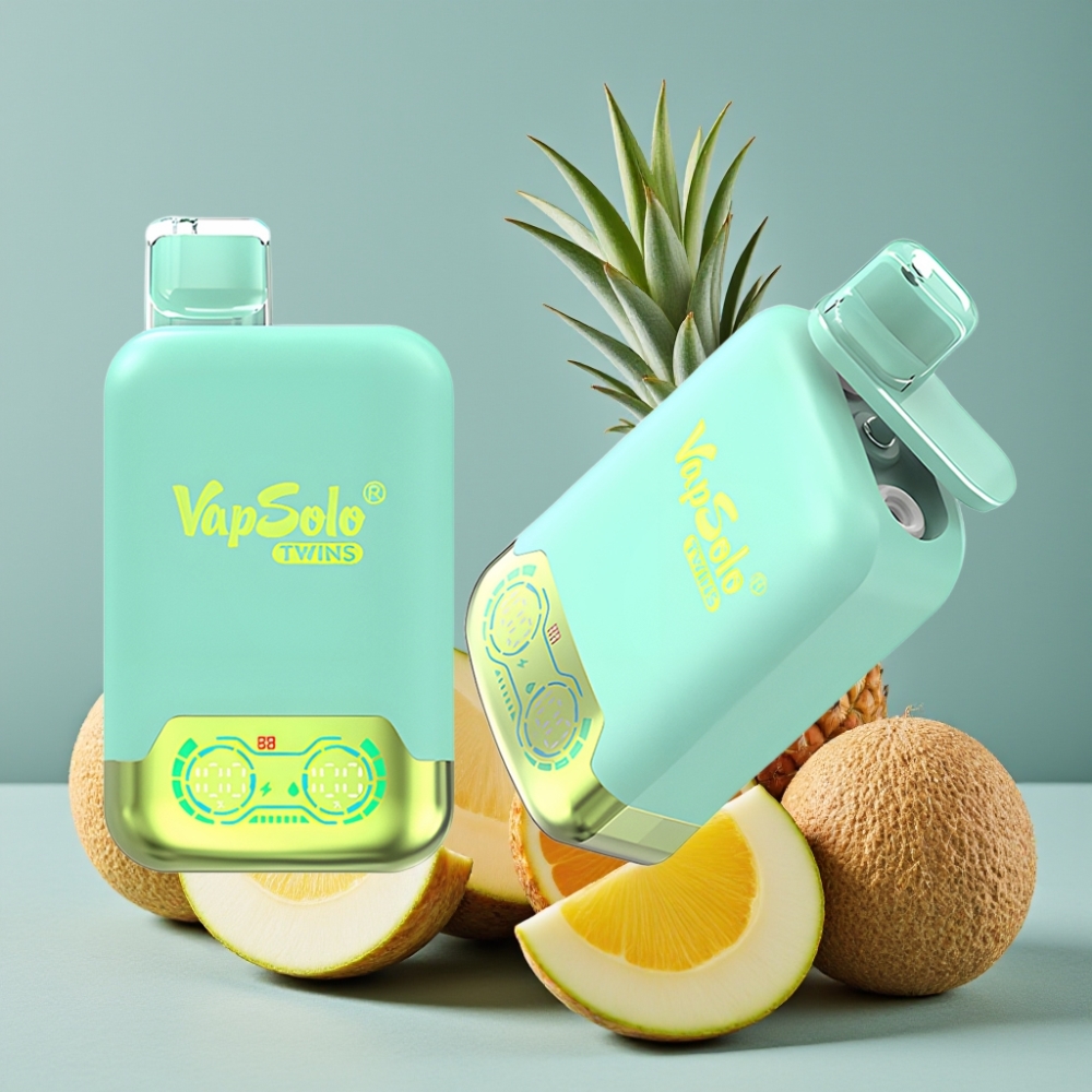 Vapsolo Twins 20000 Puffs 40ml Triple Melón & Piña Coco Tipo-C Doble Tanque