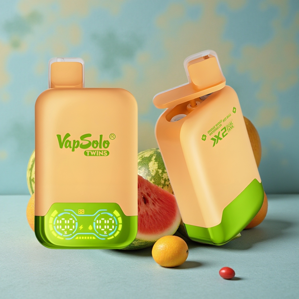 Vapsolo Twins 20000 Puffs Doble Tanque 40ml Naranja Mango Sandía & Red Bull Tipo-C