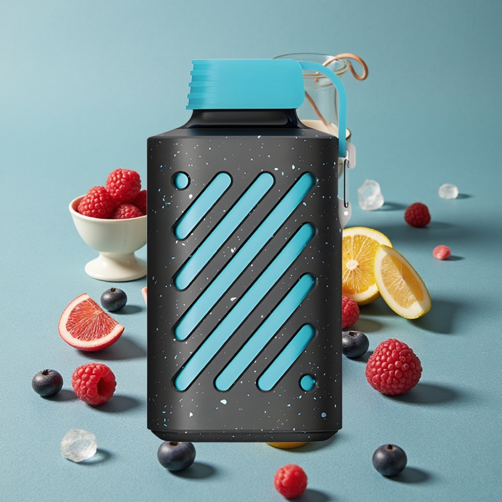 VOZOL GEAR 10000 Puffs Disposable Vape Menta Frambuesa Azul, 20 ml E-líquido, 65% PCR, VAMT Mesh Coil