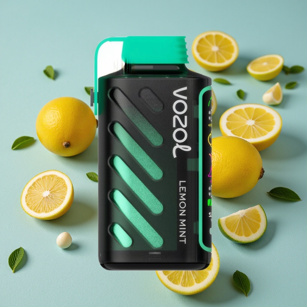 VOZOL Gear Power 20000 Puffs Dual Mesh Coil Limón Menta Pantalla Completa 20mL 50mg