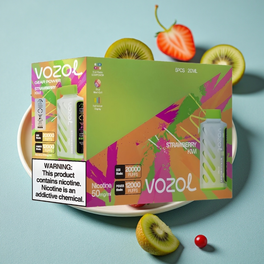 VOZOL Gear Power 20000 Puffs S.i.L.C. Tech Dual Mesh Coil Fresa Kiwi