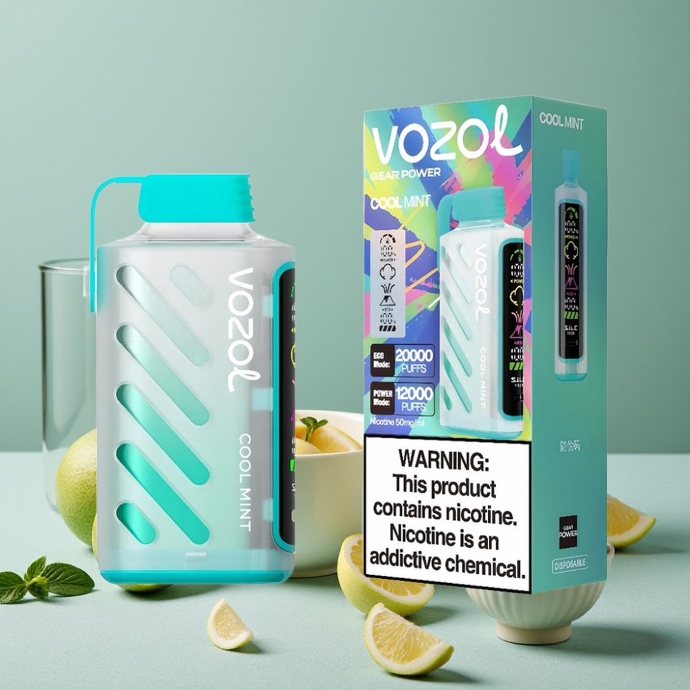 VOZOL Gear Power 20000 Puffs S.i.L.C. Tech Dual Mesh Coil Menta Refrescante