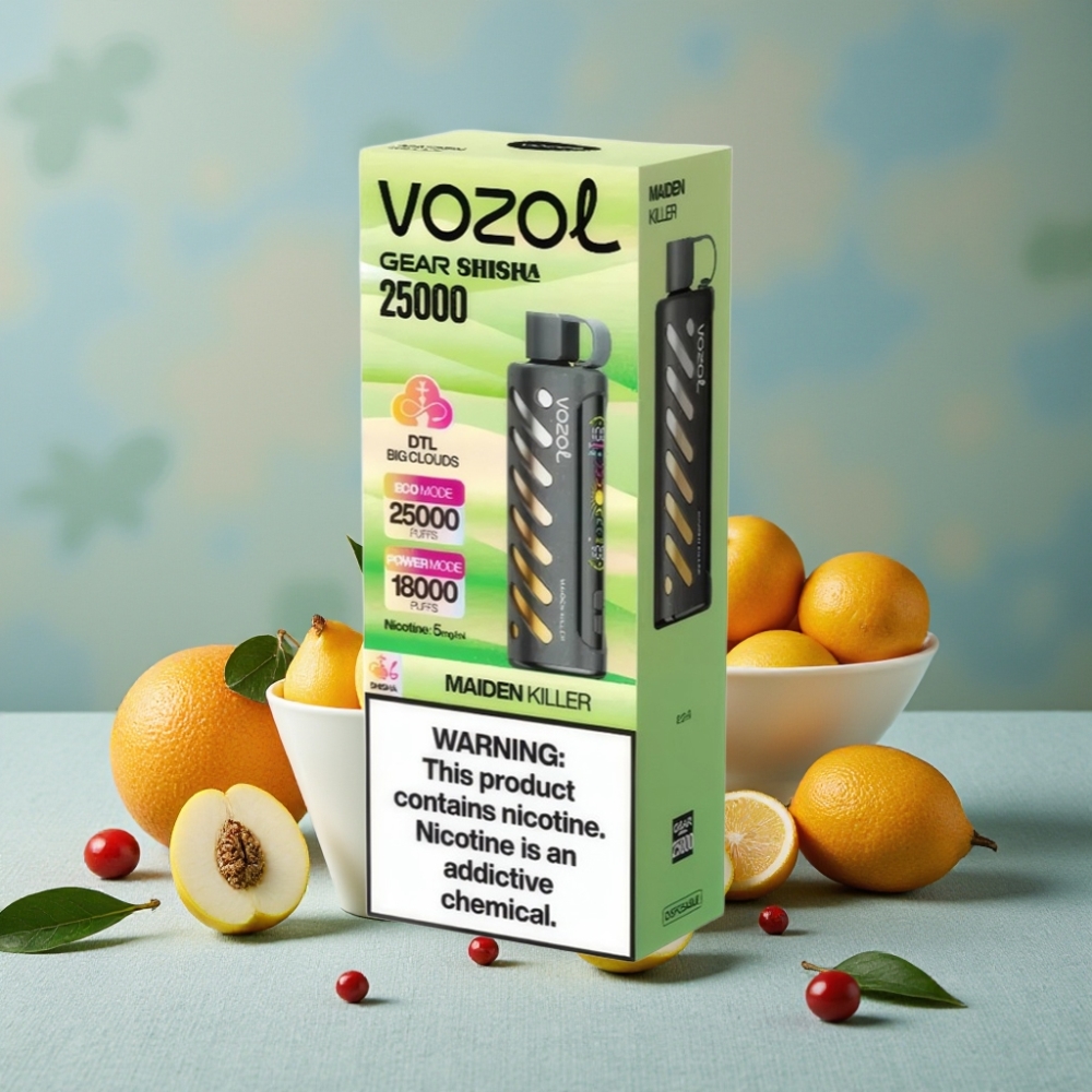 VOZOL Gear Shisha 25000 Puffs Asesino de Doncellas, S.i.L.C Tech, Dual Mesh, 5mg/ml