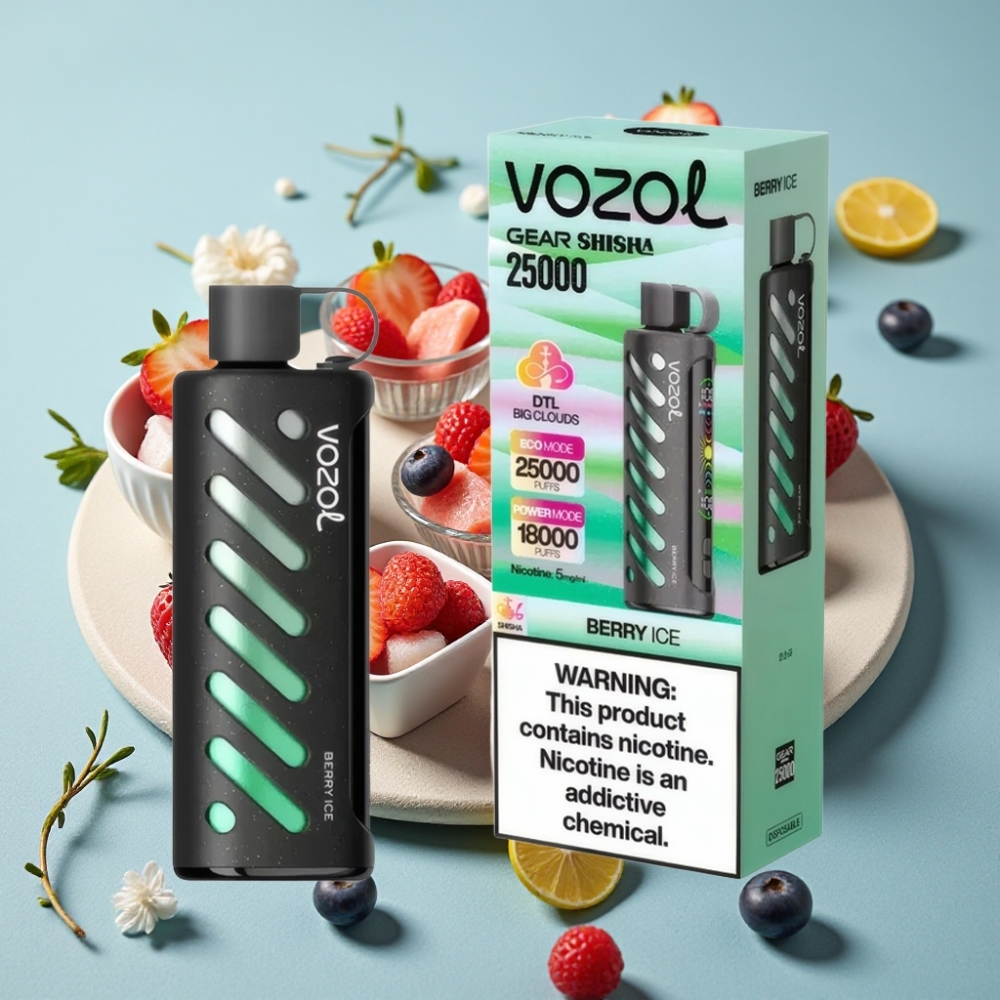 VOZOL Gear Shisha 25000 Puffs Dual Mesh Berry Ice S.i.L.C Tech 1000mAh