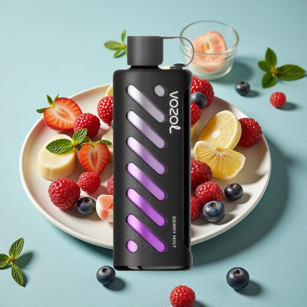 VOZOL Gear Shisha 25000 Puffs Dual Mesh Berry Menta S.i.L.C Tech 1000mAh 5mg/ml