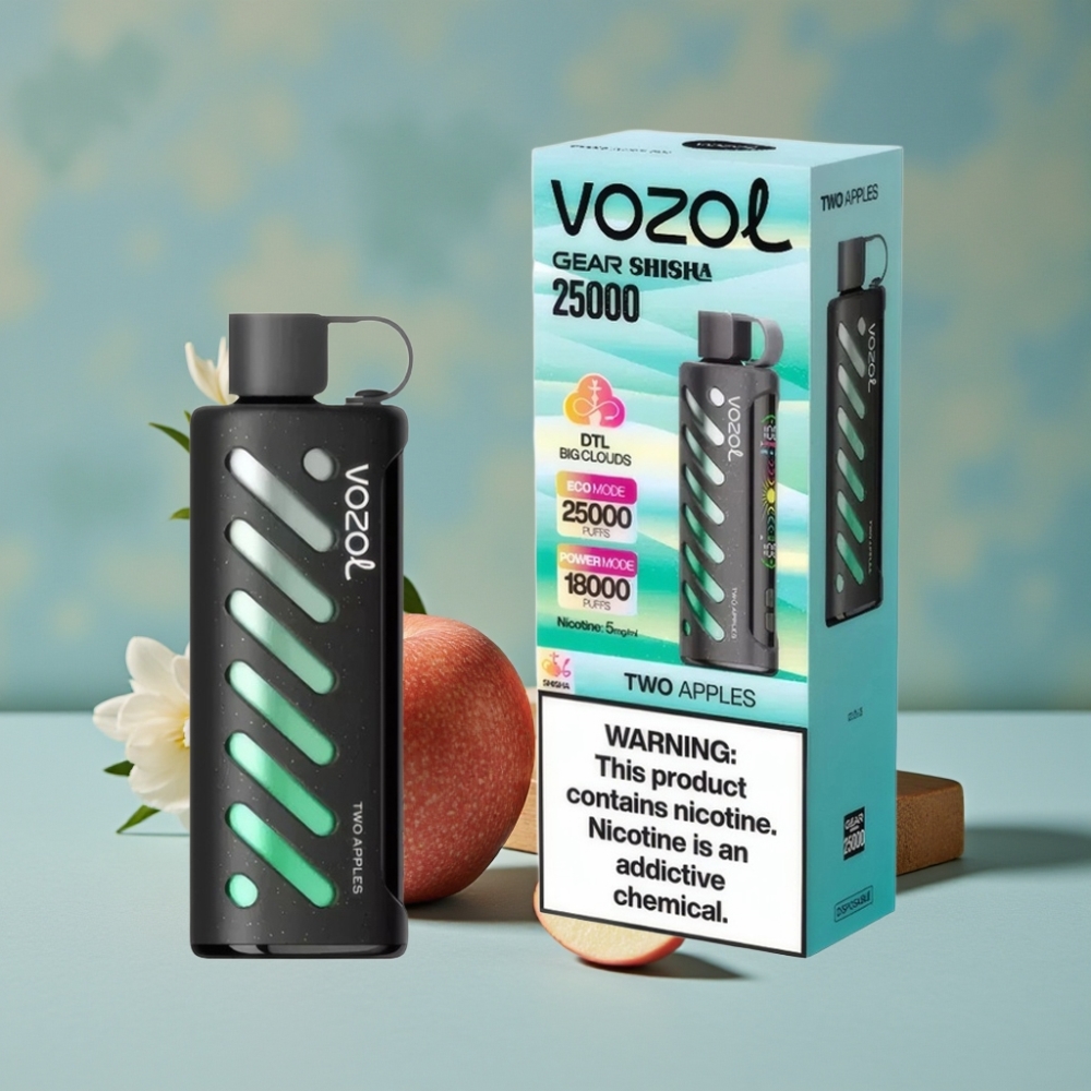 VOZOL Gear Shisha 25000 Puffs Dual Mesh Dos Manzanas S.i.L.C Tech 1000mAh