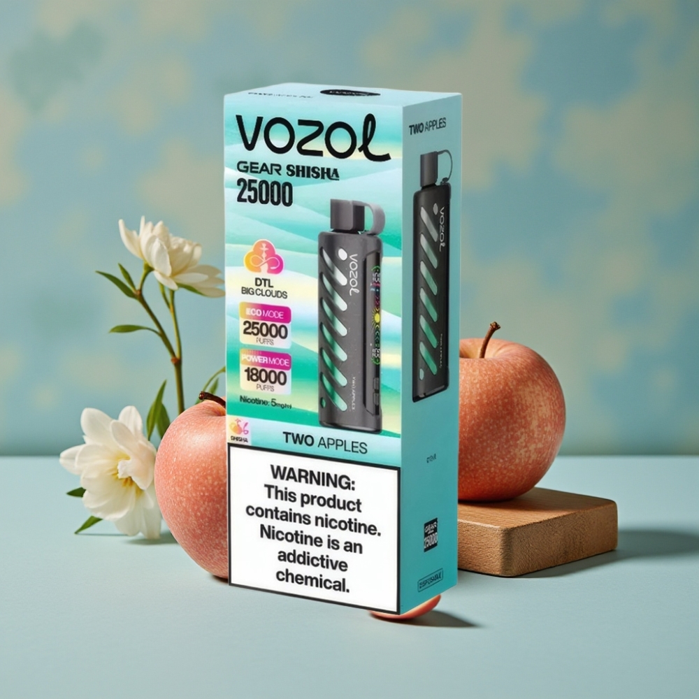 VOZOL Gear Shisha 25000 Puffs Dual Mesh Dos Manzanas S.i.L.C Tech 1000mAh