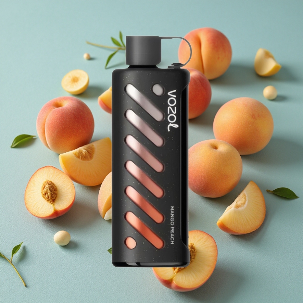 VOZOL Gear Shisha 25000 Puffs Dual Mesh Mango Melocotón S.i.L.C Tech 1000mAh