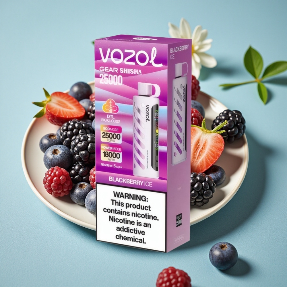 VOZOL Gear Shisha 25000 Puffs Dual Mesh Moras Heladas S.i.L.C Tech 1000mAh 5mg/ml