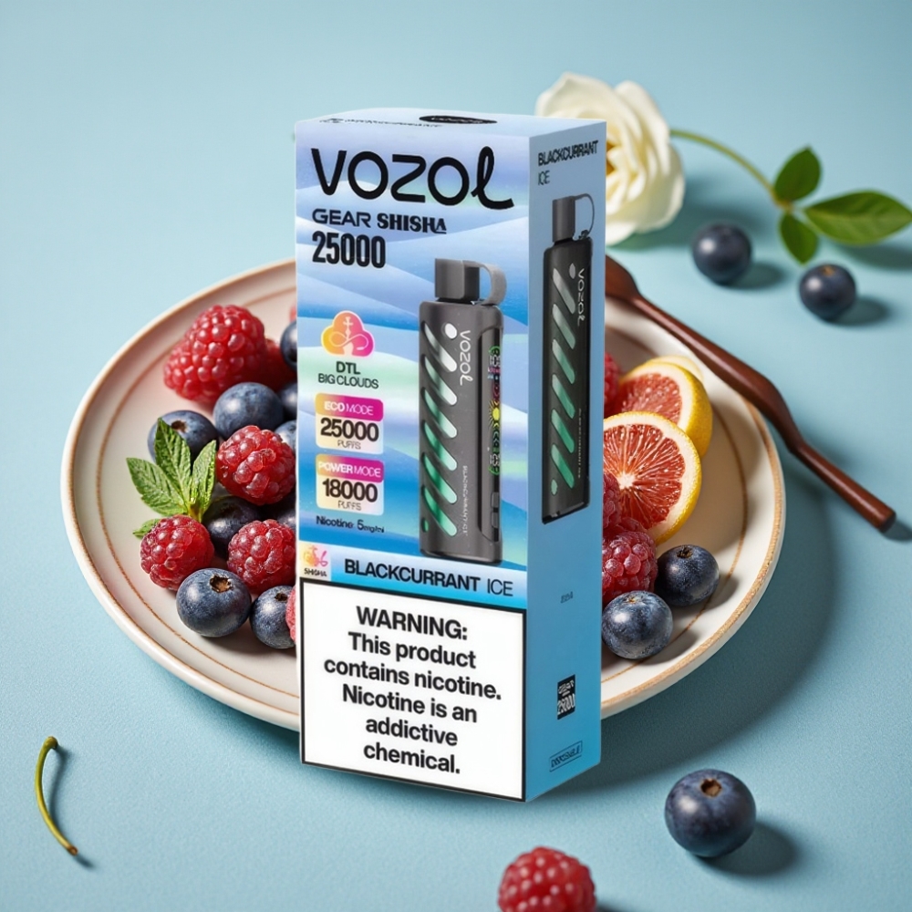 VOZOL Gear Shisha 25000 Puffs Dual Mesh S.i.L.C Tech Grosella Negra Hielo