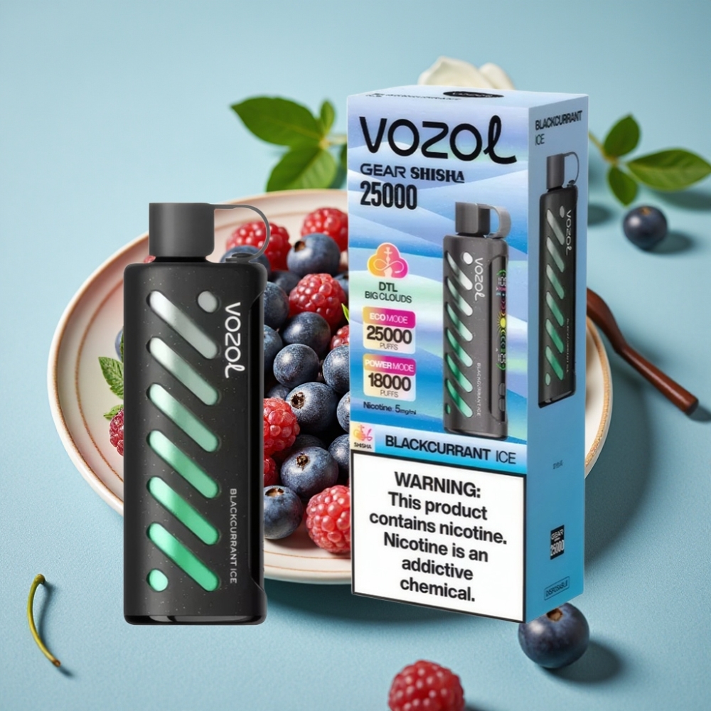 VOZOL Gear Shisha 25000 Puffs Dual Mesh S.i.L.C Tech Grosella Negra Hielo