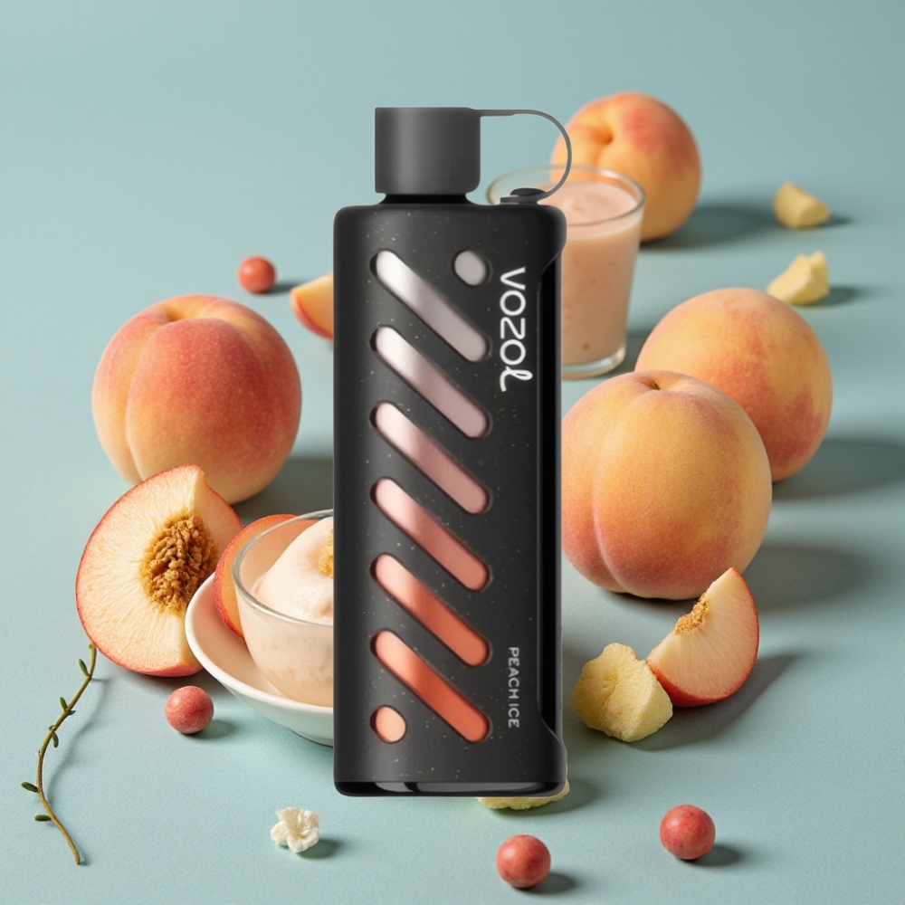VOZOL Gear Shisha 25000 Puffs Durazno Hielo Dual Mesh S.i.L.C Tech 1000mAh