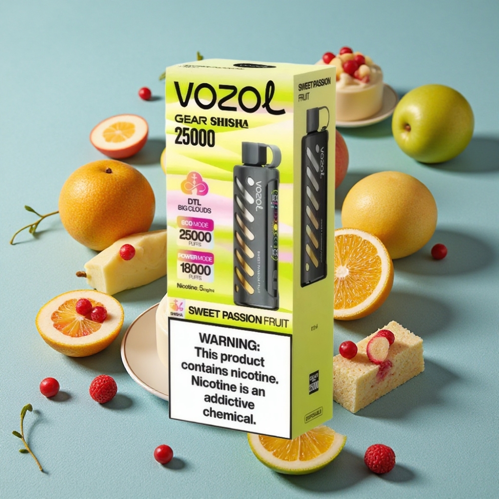 VOZOL Gear Shisha 25000 Puffs S.i.L.C Tech Dual Mesh Dulce Maracuyá