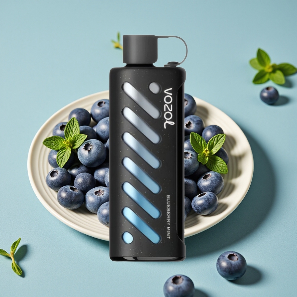 VOZOL Gear Shisha 25000 Puffs S.i.L.C Tech Dual Mesh Menta Arándano Azul