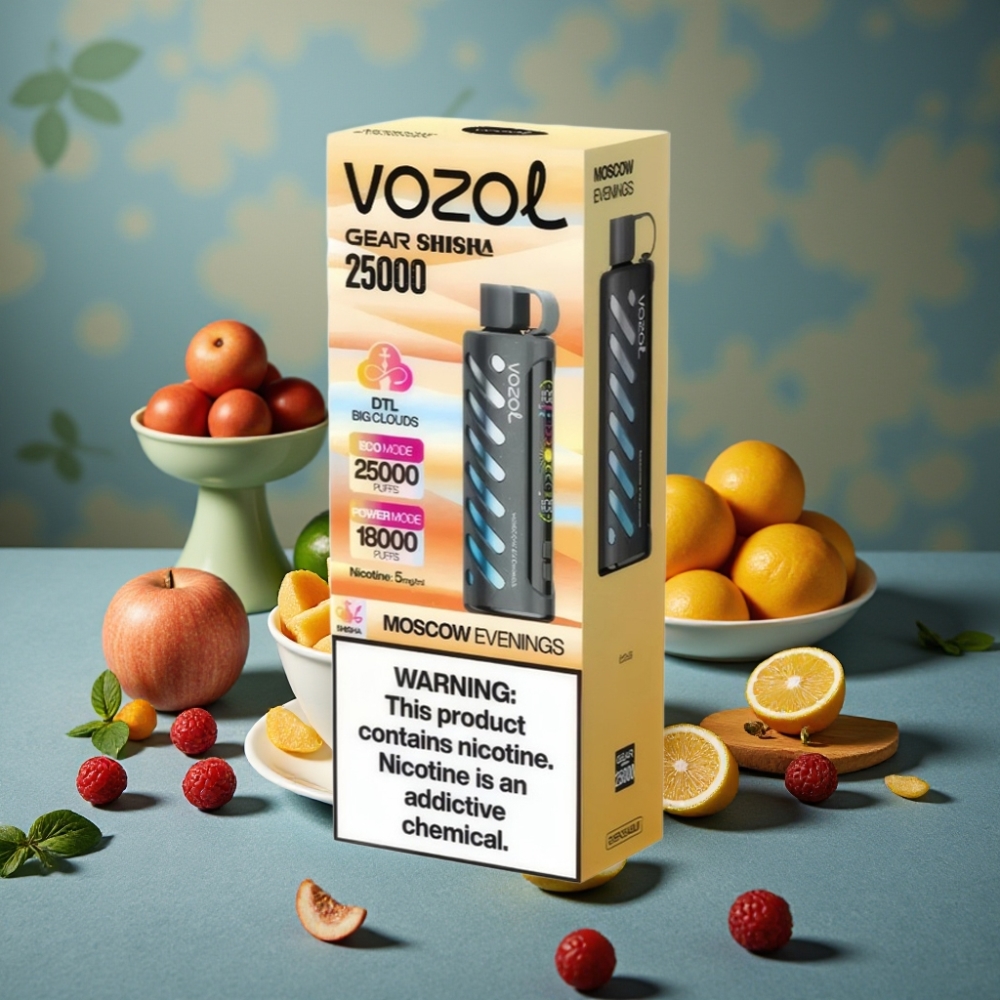 VOZOL Gear Shisha 25000 Puffs S.i.L.C Tech Dual Mesh Noches de Moscú 5mg/ml