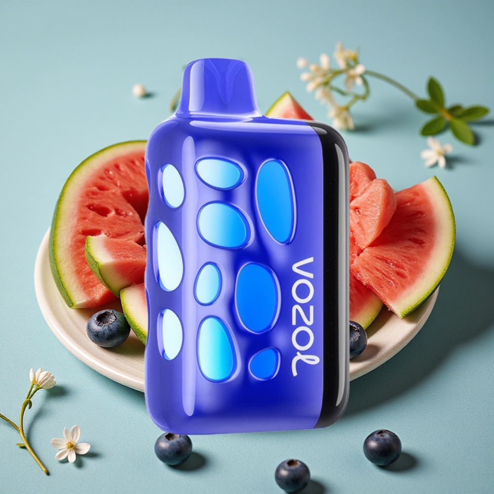 VOZOL RAVE 40000 Disposable Vape Arándano Sandía con Diseño Luminoso 270° y Carga Rápida 80% en 20 Min