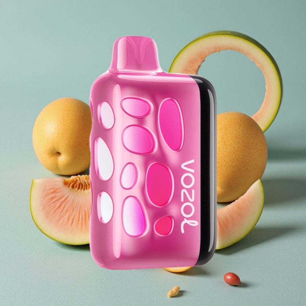 VOZOL RAVE 40000 Disposable Vape Fresa Sandía Melocotón con Diseño Luminoso 270° y Modo Fiesta