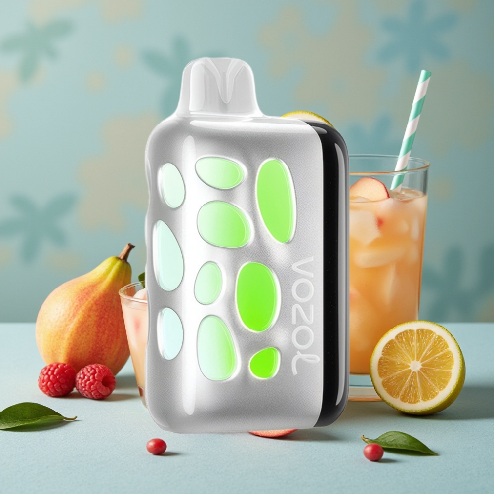 VOZOL RAVE 40000 Disposable Vape Melocotón Frambuesa Limonada con Diseño Vibrante 270° y Modo Fiesta al Ritmo