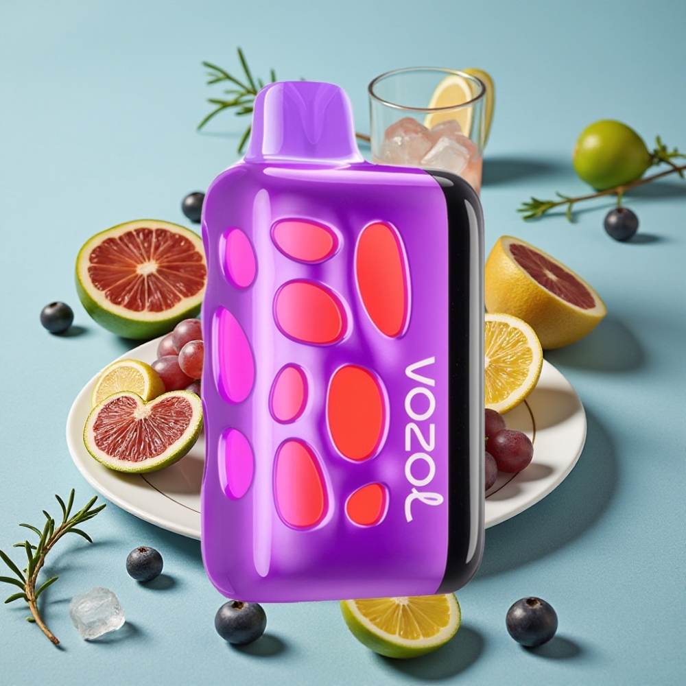 VOZOL RAVE 40000 Disposable Vape Uva Helada con Diseño Glow 270° y Modo Fiesta