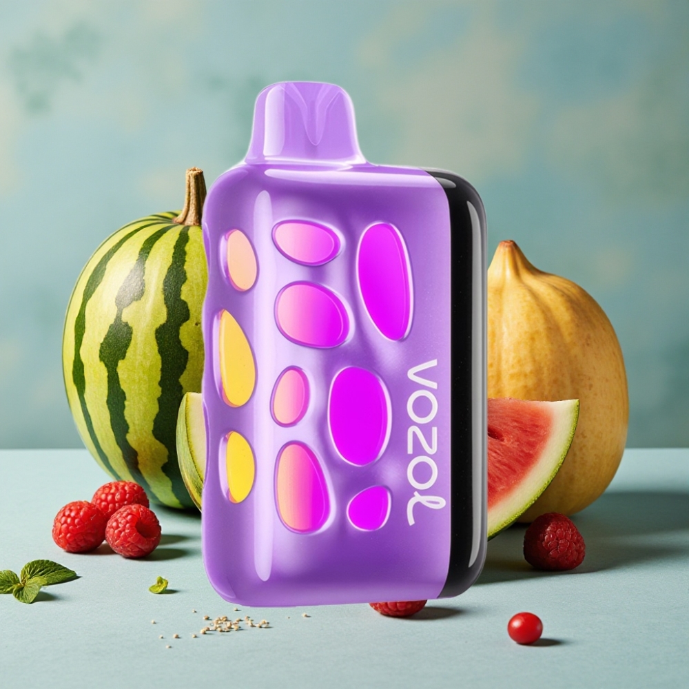 VOZOL RAVE 40000 Vape Desechable con Diseño Luminoso 270°, Sabor Sandía Razz Rancher, 1000mAh