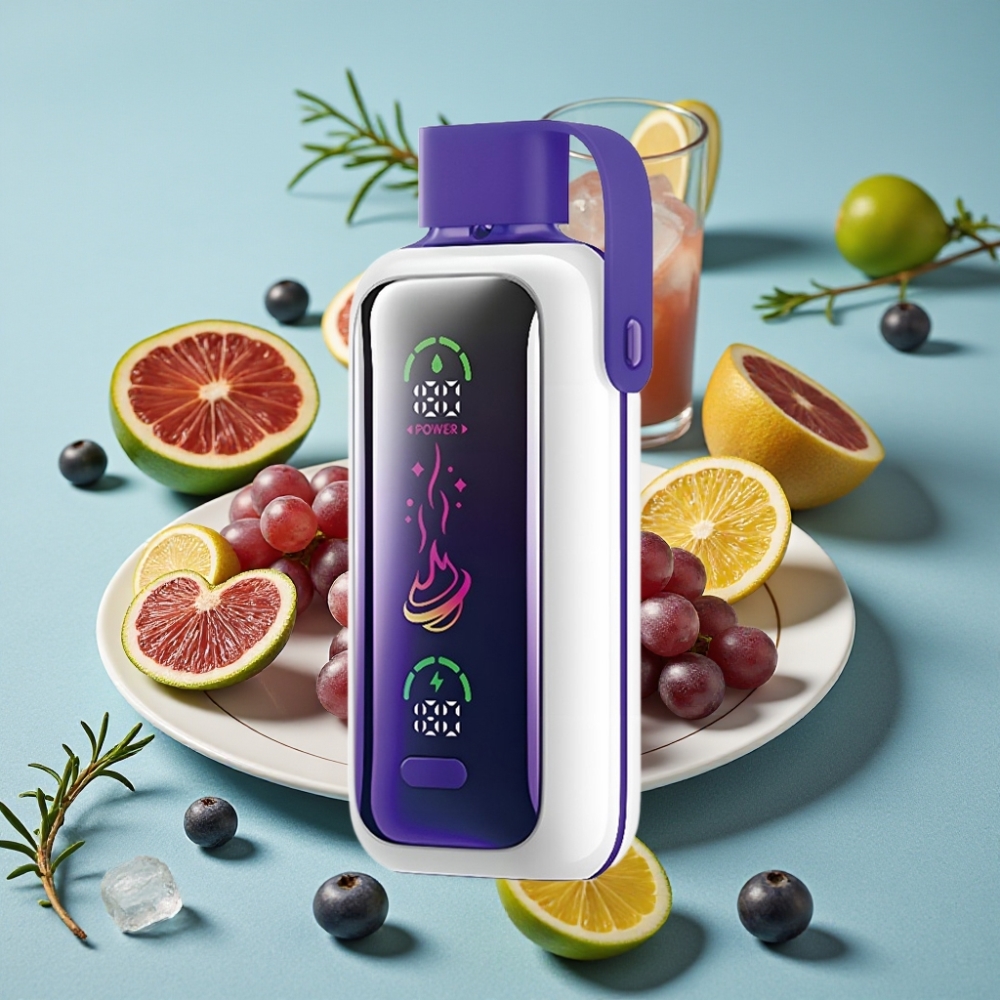 VOZOL Star 20000 Puffs HD pantalla espejo, doble malla, 650mAh, uva hielo