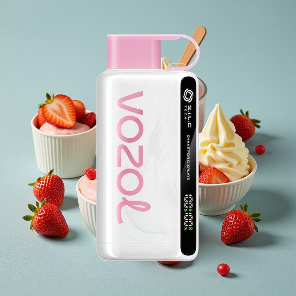 VOZOL STAR 9000/12000 Desechable Vape Fresa Helado con S.i.L.C TECH y 650mAh