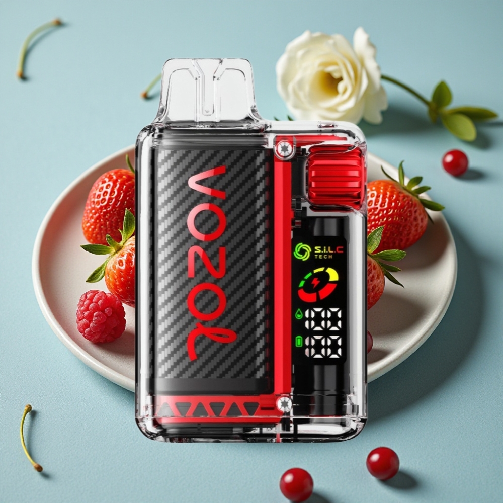 VOZOL Vista 20000 Puffs Recargable 650mAh 2% Nicotina OLED Fresa Frambuesa Cereza